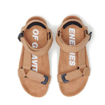 SANDAL TOOTH WEDGE - SOFT TAN