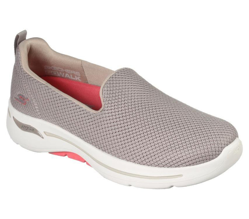 124401 GO WALK ARCH FIT GRATEFUL - TAUPE/CORAL